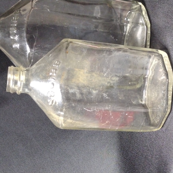 Set of 2 Antique Squibb Mineral Oil bottles - Picture 2 of 8